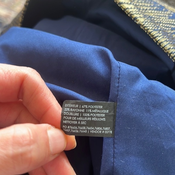 Club Monaco Women’s Joelle Shimmery Jacquard Gold Skirt Size 4 - Picture 10 of 15